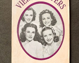 Vintage Dutch 30s Movie Programme Booklet Vier Dochters (Daughters Courageous) John Garfield The Lane Sisters Claude Rains Gale Paige
