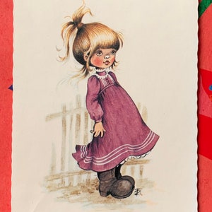 Ongebruikte Vintage jaren '70 Girl Füzesi Zsuzsa Ansichtkaart