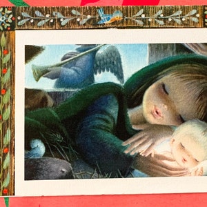Gebruikte Vintage jaren '70 Kerstgroetkaart Ferrándiz Mary Child Jesus Religious Christmas