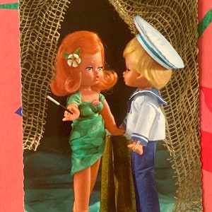 Postal Usada Vintage 60s Lindas Muñecas Niño Niña Marinero Lindo 900/214