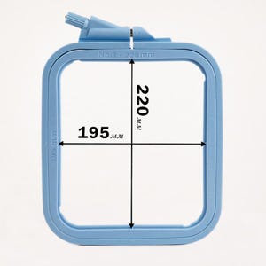 Embroidery Hoop Square, Blue, Plastic, Nurge, 22*19,5 cm