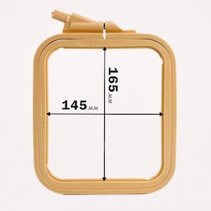 Embroidery Hoop Square, Plastic, Nurge, 16.5*14.5 cm