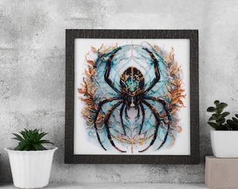 Spider Bead Embroidery Kit: Crystal Web DIY Halloween Craft