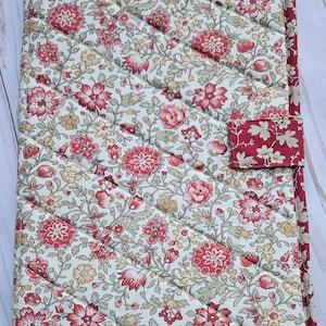 Bolsa para proyecto de punto de cruz acolchada "Jardín de Fleurs" de French General para telas Moda