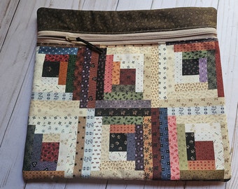 Cross Stitch Project Bag  Patchwork Project "Pam's Cabin"