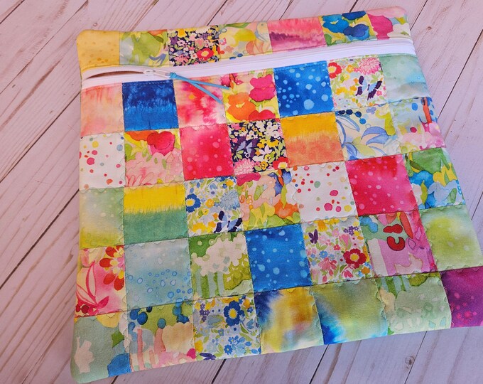 Quilted Cross Stitch Project Bag Patchwork Project Whimsy Wonderland Moda Fabric Etsy