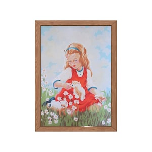 Paint By Number Giclee Art PRINT Vintage FINISHED &quot;Sunshine Days&quot; 28MM2 Textured Archival Canvas Paper Unframed