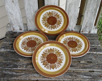 Rare Electra Casual Ceram Stoneware ONDINE 9029 Round Platter Plates & Saucers 
