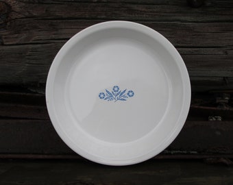 Corning Ware Pie Plate Cornflower Pattern Vintage Bakeware Cookware 9" x 1 1/4"