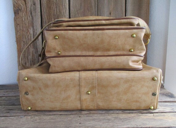 Vintage FS Originals Matching Suitcase and Overni… - image 9