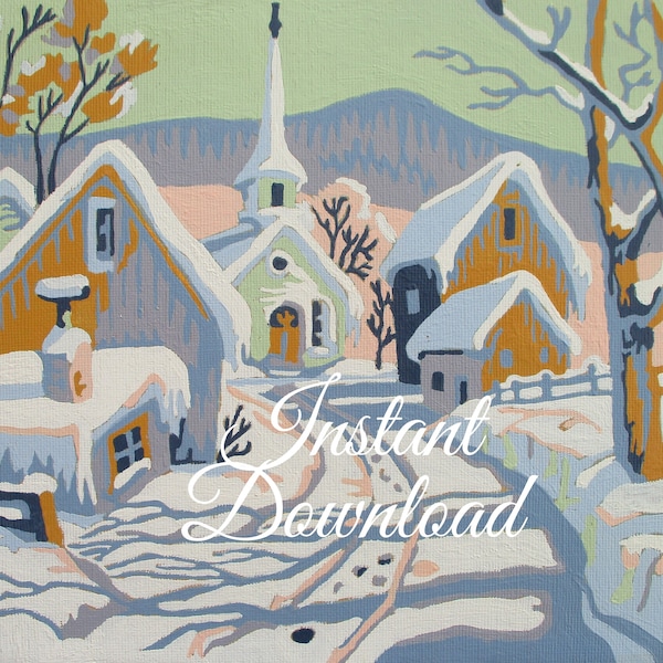 Winter Paint by Number - Etsy