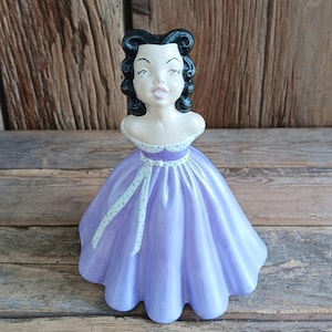 VTG 60s Holland Mold Southern Belle Ceramic Figurine Hand Painted Girl Woman