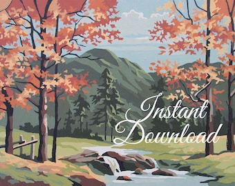 vintage paint by number classic 4pc gallery variety etsy