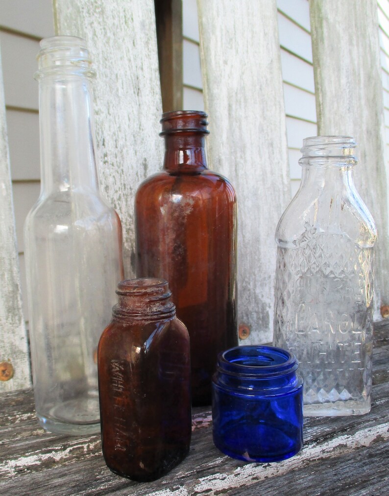 Dug Medicine Bottles Salvage Farm Dump Vintage Rustic Etsy