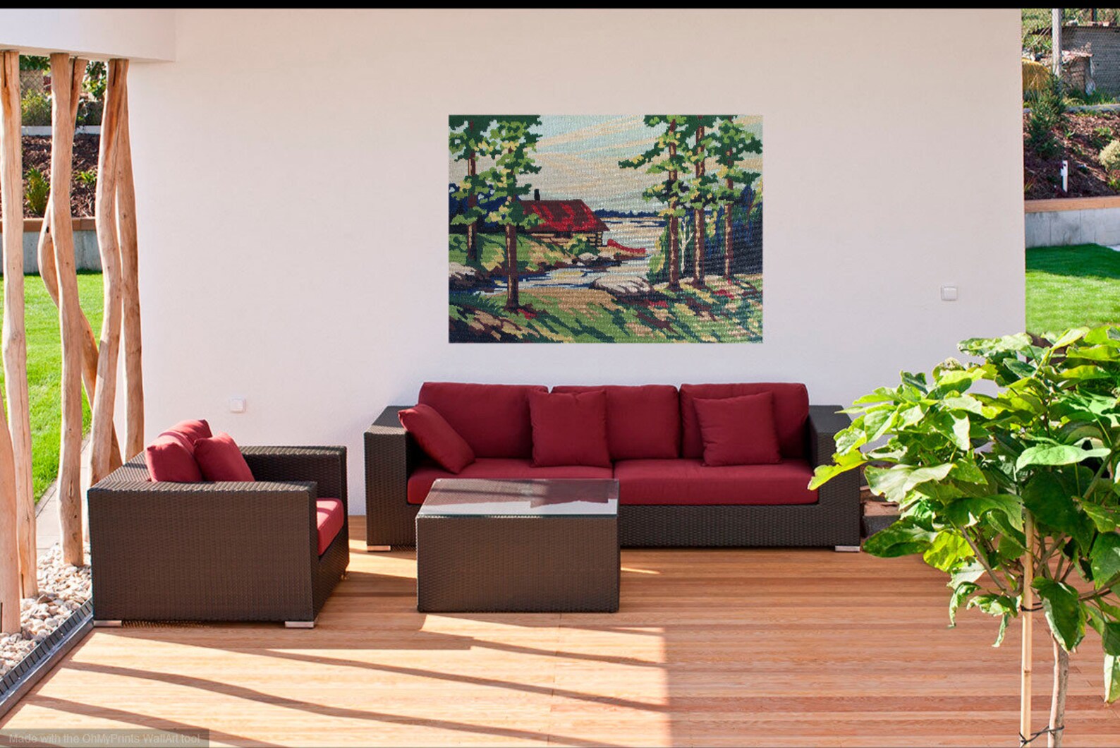 Printable Vintage Paint by Number Cabin in the Woods Instant Etsy