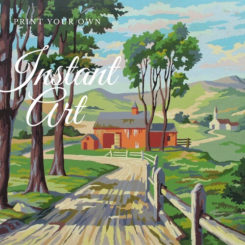 Printable Vintage Paint by Number Cabin in the Woods Instant Etsy