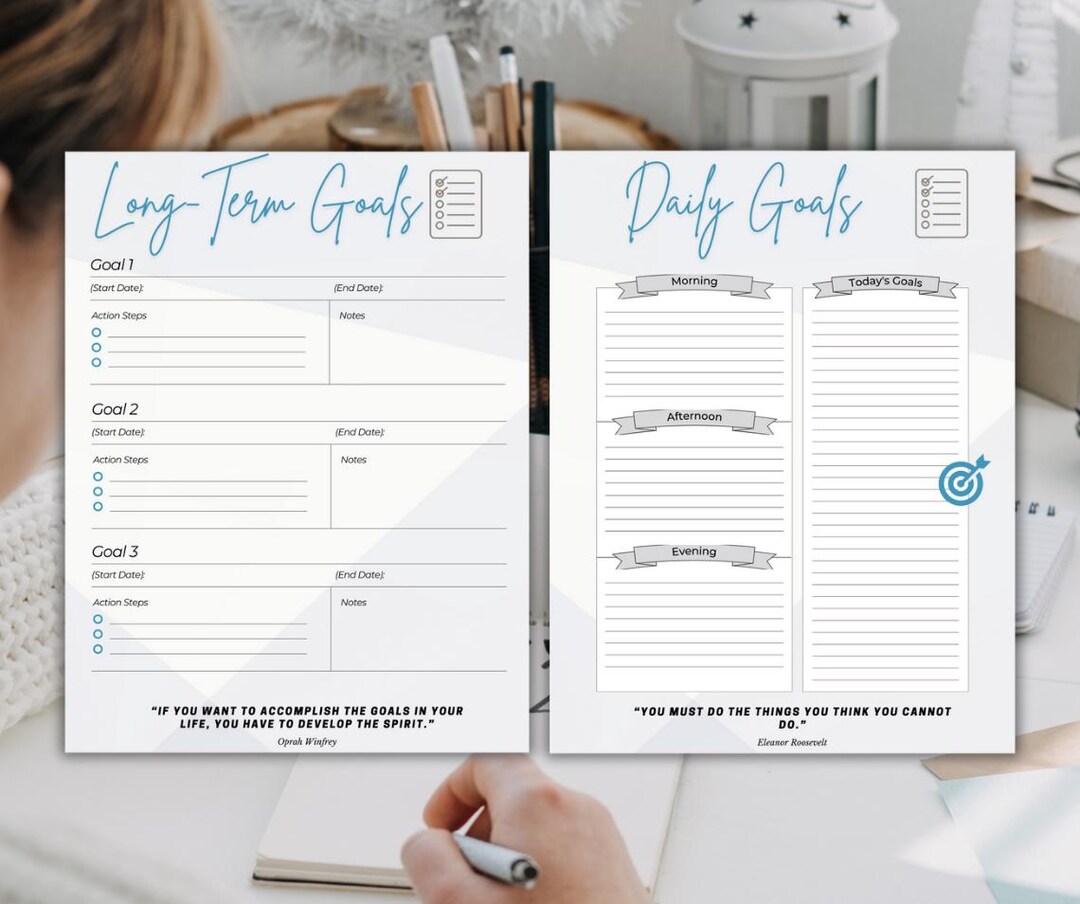 Comprehensive Goals Tracker: Short, Long-term, Daily, and Monthly Goal ...