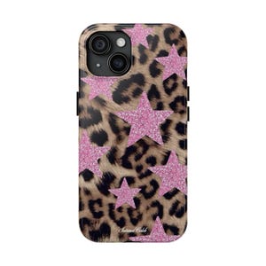 Cheetah Stars Print iPhone Case