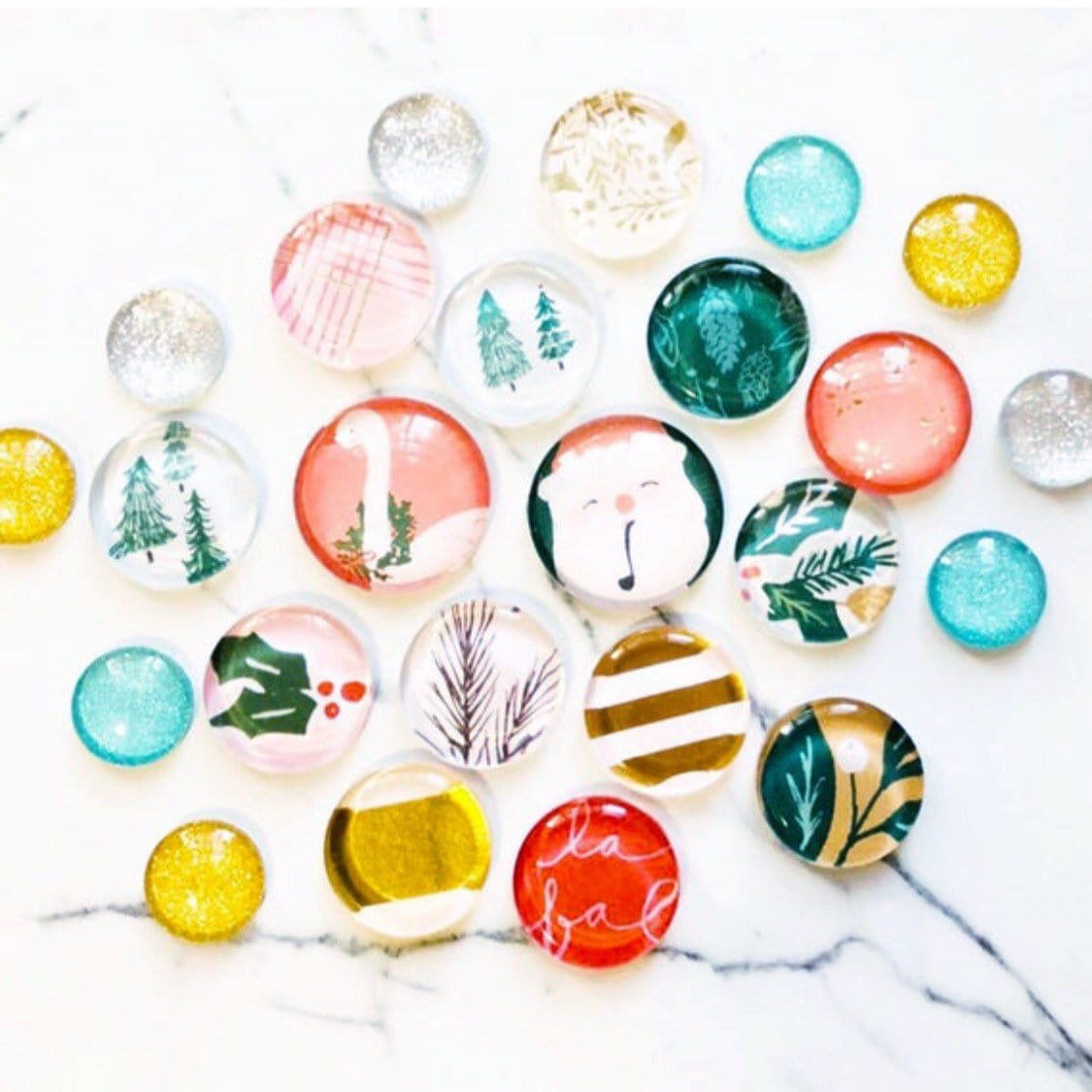 Deluxe Christmas Set Glass Decorative Etsy