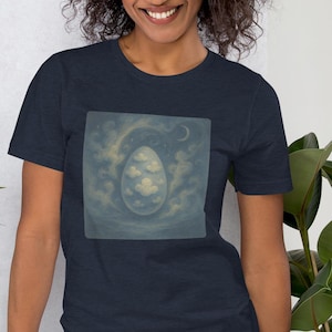 Surreal Cloud Egg T-Shirt – Dreamy Art Tee – Avant-Garde Surrealism Shirt – Celestial Sky Aesthetic