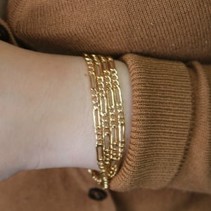 Figaro Bracelet • 14kt Gold Filled Figaro Chain Bracelet • Stacking Bracelet • Unisex Jewelry • Layering Chain Bracelet • Minimalist Jewelry