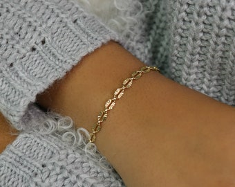 Sunburst Bracelet • Chain Bracelet • Layering Bracelet • SIlver Dainty Bracelet •  Minimal bracelet •  Filled Bracelet