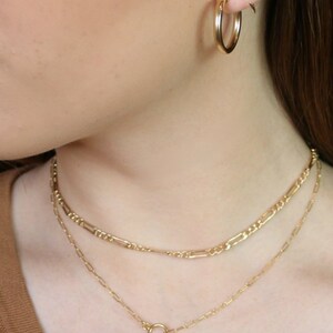 14K Gold Filled Figaro Chain Necklace | Dainty Layering Chain | Tarnish Resistant Everyday Jewelry | Minimalist Unisex Necklace