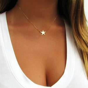 Hammered Star Necklace • Star Necklace • Super Star • Wallflower • 14KT Gold Filled, Rose Gold Filled or Sterling Silver