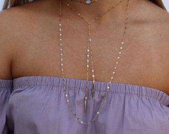Wrap Necklace with Bar Drops • 11 Way Wrap Necklace • Long Y Necklace • Convertible Wrap Necklace • Wrap Y Necklace • Wear 11 Different Ways