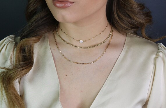 Opal Choker Necklace Gold Choker 