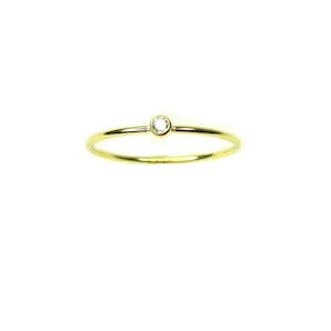 CZ Stack Ring • Bezel Set CZ Stacking Ring • Simulated Diamond Stack ...