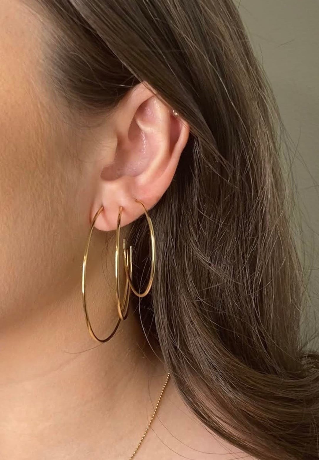 Skinny Hoop Earrings Gold Filled Thin Hoop Earrings Minimalist Hoop