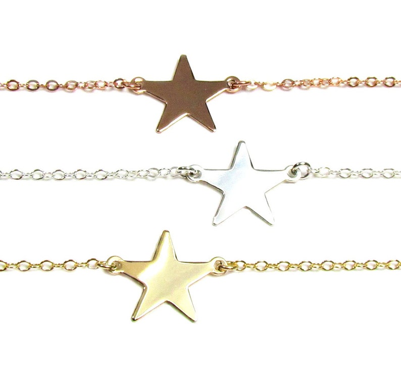 Star Necklace Gold Filled, Rose Gold Filled or Sterling Silver image 2
