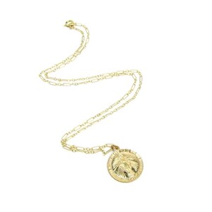 Miraculous Mary Coin Necklace, 14kt Gold Filled, Gold Mary Medallion ...