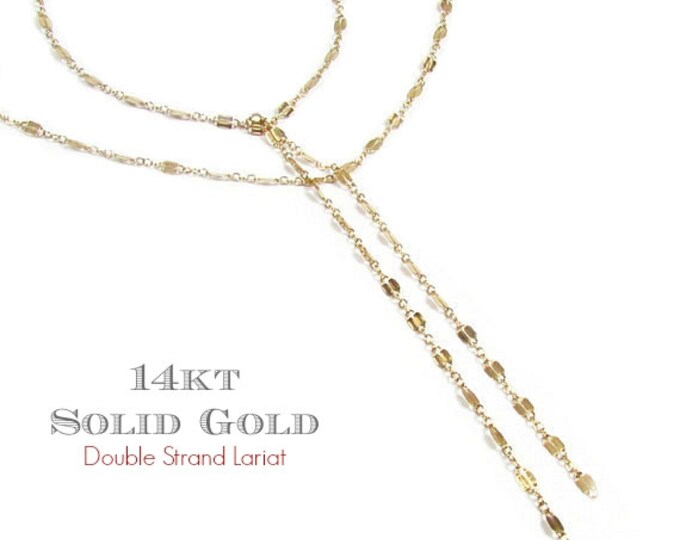 Double Strand Lariat White Turquoise Necklace w/ Cross Pendant 259r main image 1