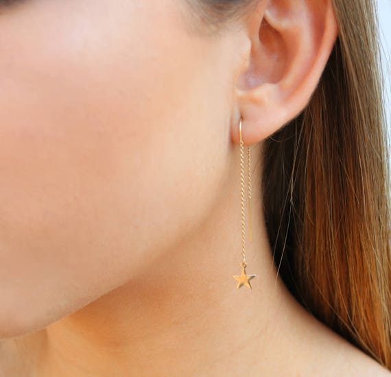 Heart Thread Through Rose Gold Single Earring | Ylang 23