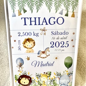 Mapa de nascimento personalizado para presente de bebê. Batismo, aniversário, pôster para decoração de bebê.