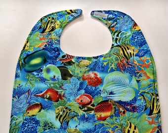 Adult Bib For Elderly Bib For Men Husband Gifts Fish Bib For Women Grandpa Gift For Seniors Gifts Unique Elderly Bibs Trend