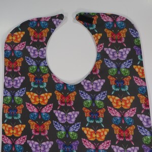 Adult Bib Women Adult Bibs For Women Grandma Gift Special Needs Bib, Senior Bibs Elderly Gift, Made From Butterfly Fabric