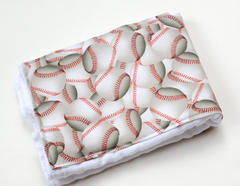 Baby Items Burp Cloth Diaper Baby Burp Cloths Boy Baseball Burp Rag Burping Pad Baseball Baby Gifts Sports Burp Cloth, Trend image 1