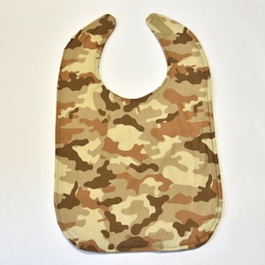 Special Needs Bib Small Youth Bib Boys Camo Bibs For Special Needs Gifts Teen Bib Handicap Disabled, Made From Camo Fabric