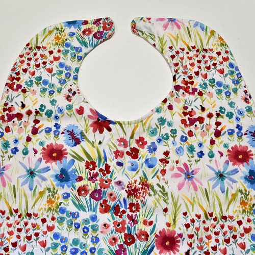 Women Adult Bib For Women Bib Handmade Adult Bibs For Elderly Bib Handicap Gifts For Special Needs Christmas Gift, Made From Flower Fabric