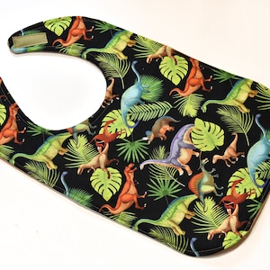 Teens Bib SMALL Youth Bib Dinosaur Special Needs Bibs For Youth Craft Bibs, Drool Handicap Bib, Made From Dinosaur Fabric