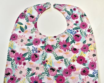 Women Adult Bib For Elderly Gifts Bib For Elderly Gifts, Craft Bib, Bib For Adults, Grandma Adult Bib, Made From Flower Fabric