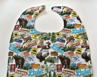 Mens Adult Bibs Men Special Needs Bibs For Elderly Bibs Grandma Gift Bibs For Men Senior Bibs For Women, Reversible Bibs, Camping