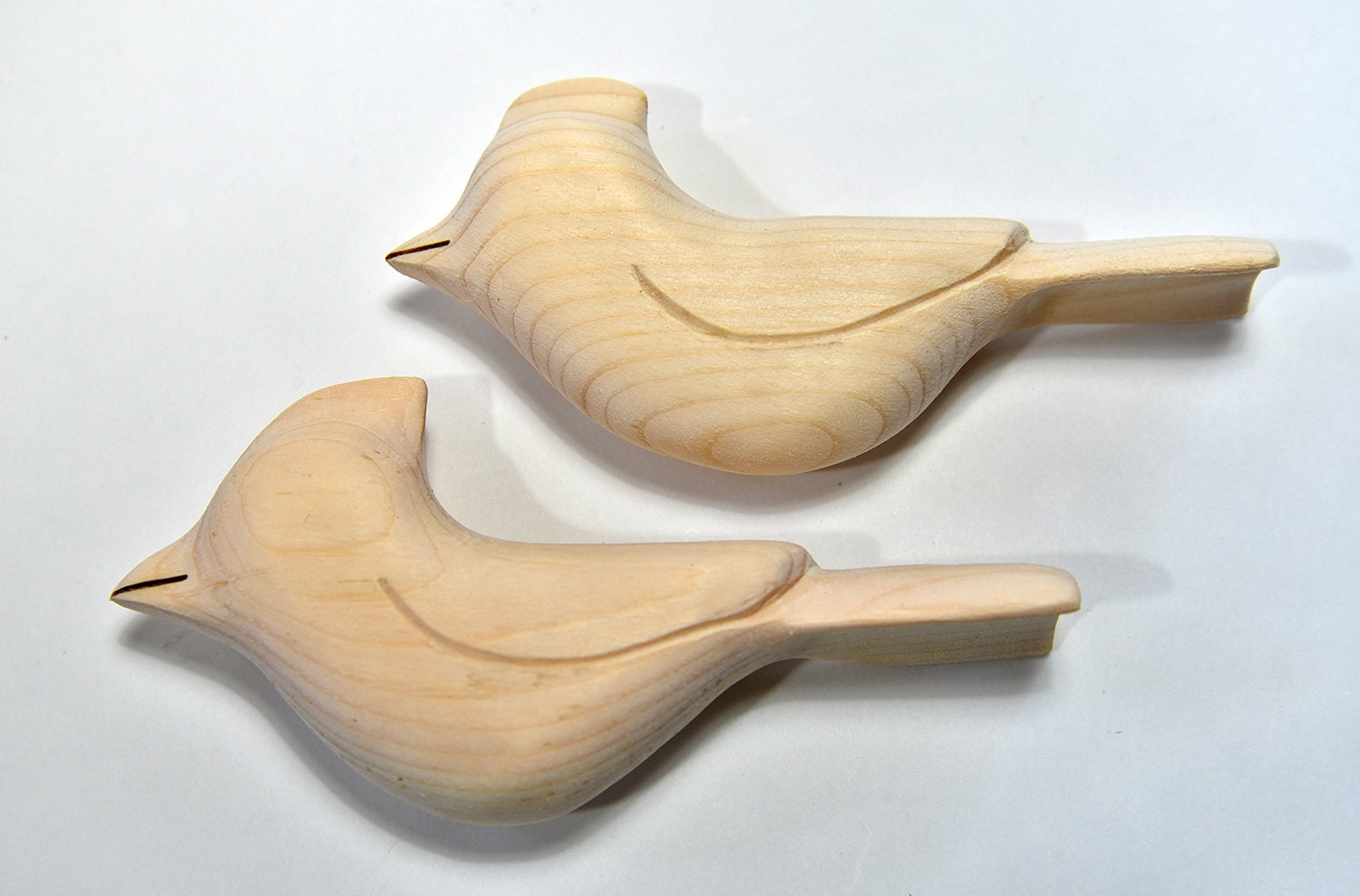 Unfinished Wood Wooden Birds Craft Supply Unfinished Etsy