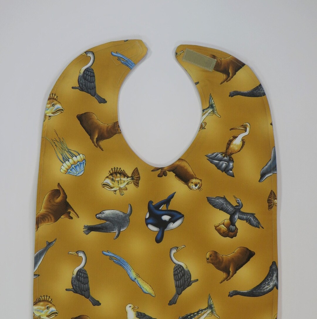 Teen Bib Special Needs Bib Ocean Kids Bib Craft Cloths Etsy