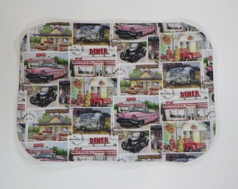 Waterproof Cars Placemat, Kitchen Dining Decor, Table Linens, Place Mats, Kitchen Gifts Under 20, Home Decor, New Home Gifts, Women Gifts