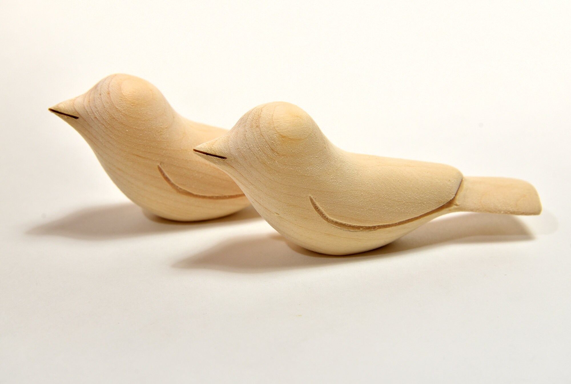 Wood Carving Blanks Craft Project Unfinished Birds Wooden Bird Etsy