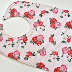 Women Adult Bib For Elderly Gifts Bib For Seniors Gifts Craft Bib For Adults Grandma Adult Bib Special Needs, Made From Flower Fabric